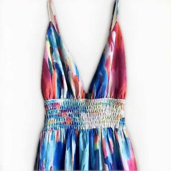 L’ATISTE Color spectrum Tiered Maxi Dress Size Small - Picture 6 of 11